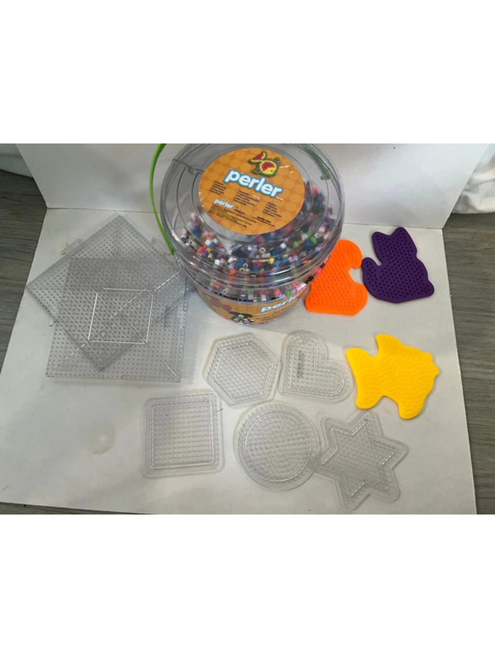 Perler beats set with peg boards